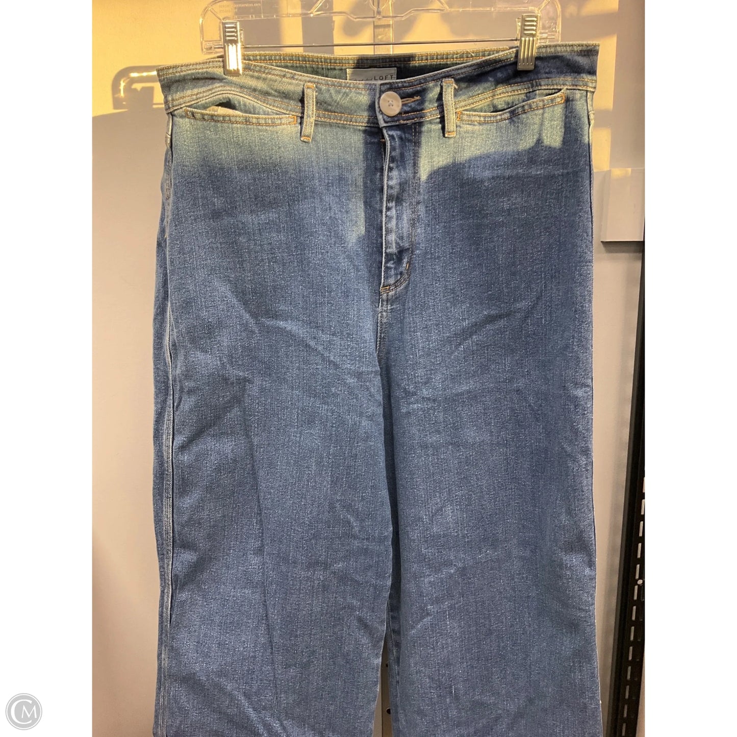 Jeans Wide Leg By Loft In Blue Denim, Size: 12