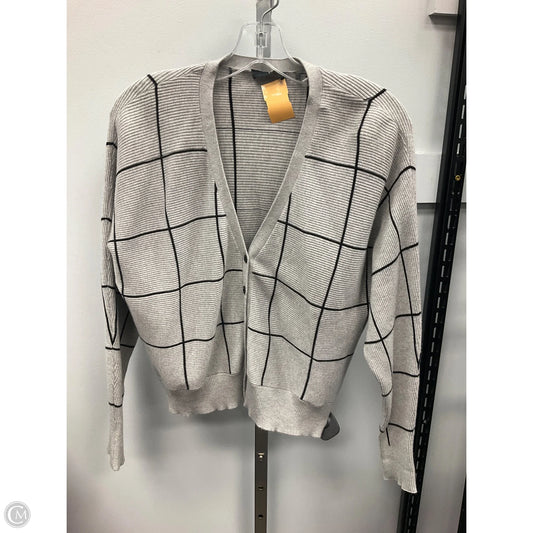 Sweater Cardigan By T Tahari In Grey, Size: L