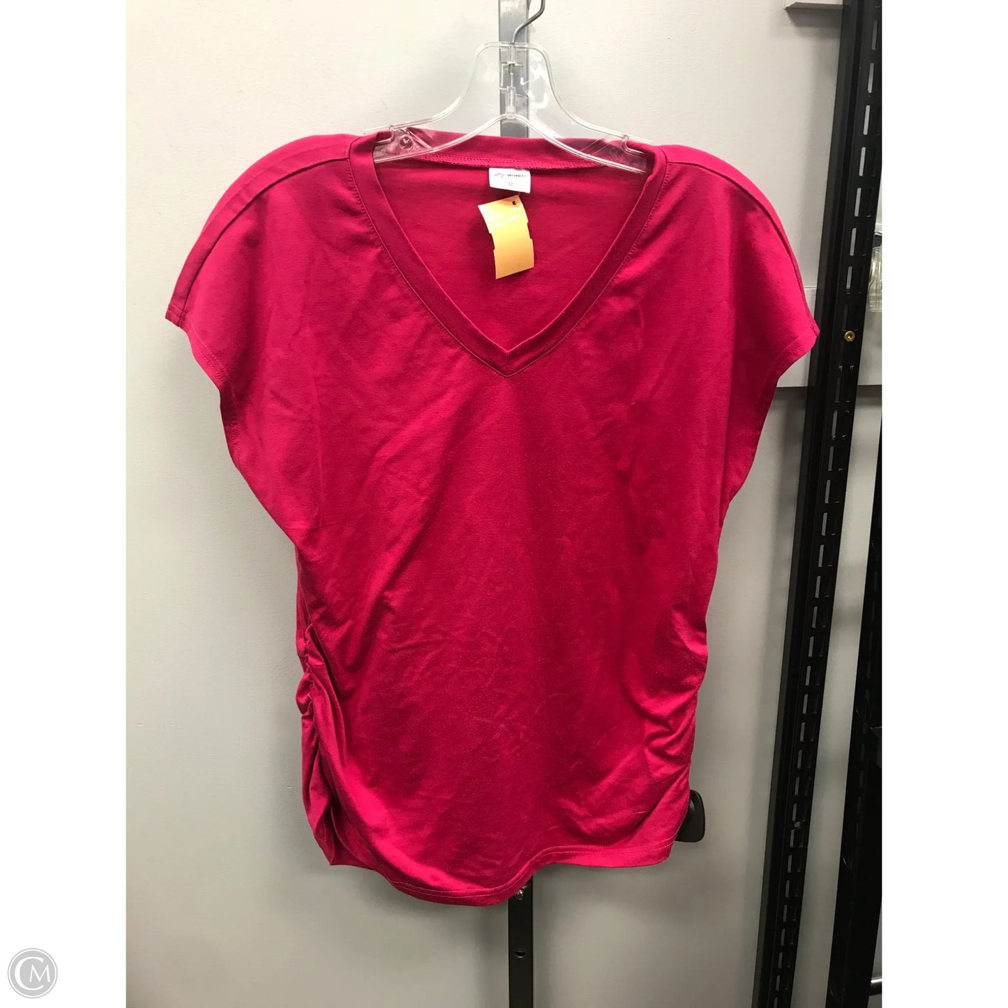 Top Short Sleeve By Cme In Pink, Size: M