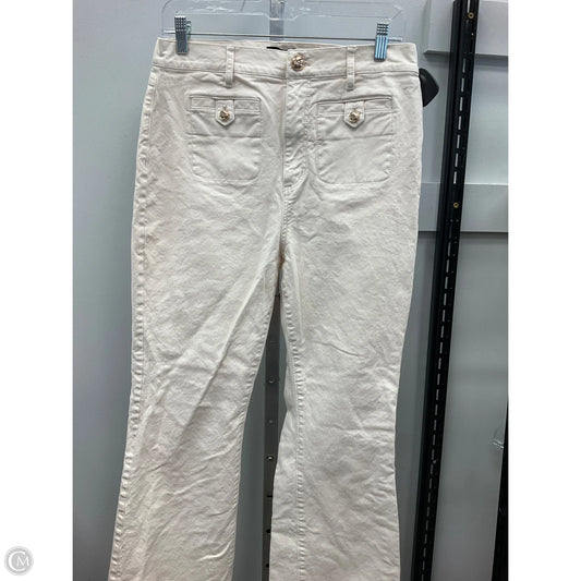 Jeans Flared By Ann Taylor In Cream, Size: 10p