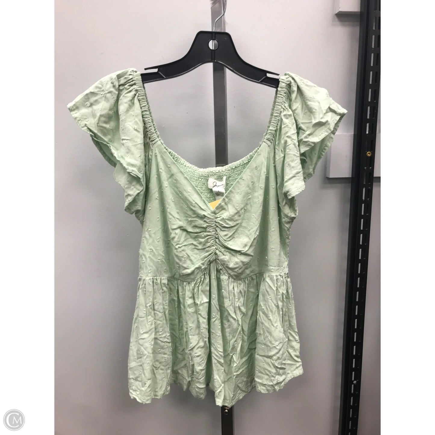 Top Short Sleeve By Japna In Green, Size: L