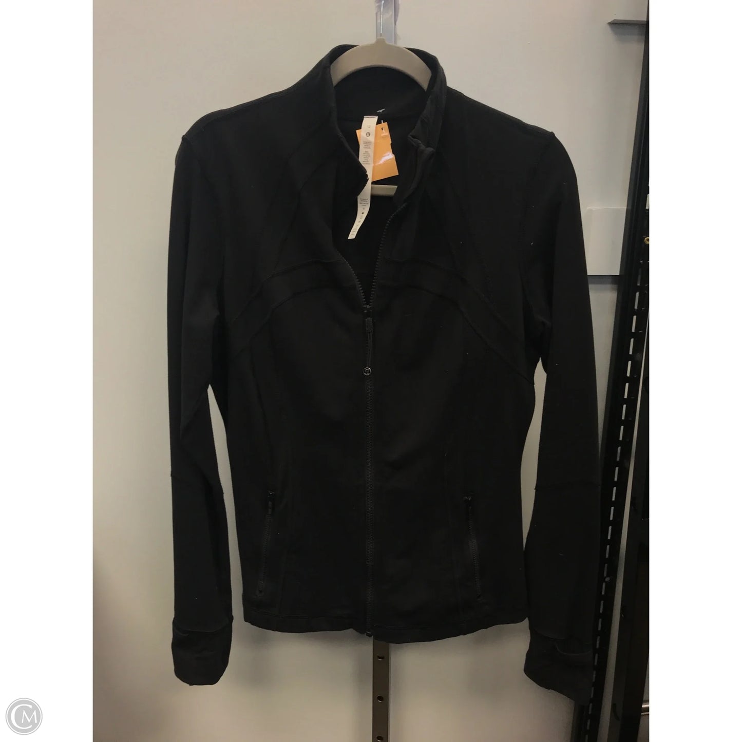 Athletic Jacket By Lululemon In Black, Size: 12