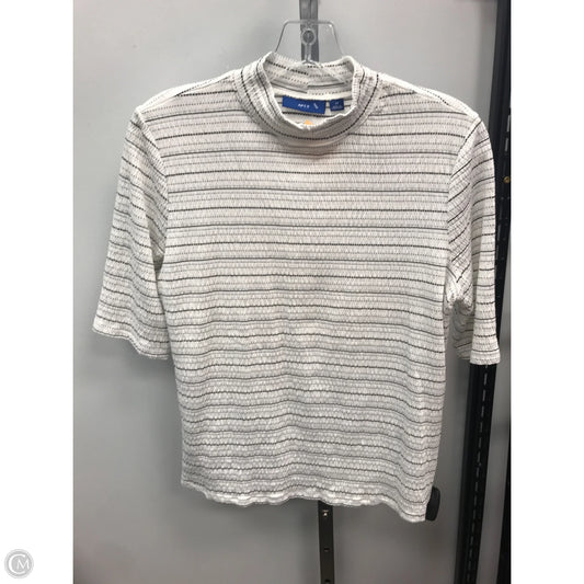 Top Short Sleeve By Apt 9 In Black & White, Size: M