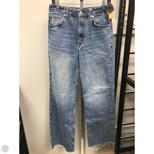 Jeans Wide Leg By Zara In Blue Denim, Size: 8