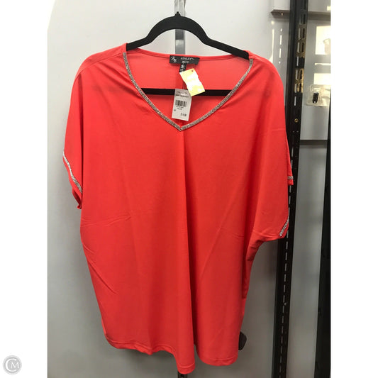 Top Short Sleeve By Clothes Mentor In Orange, Size: 3x