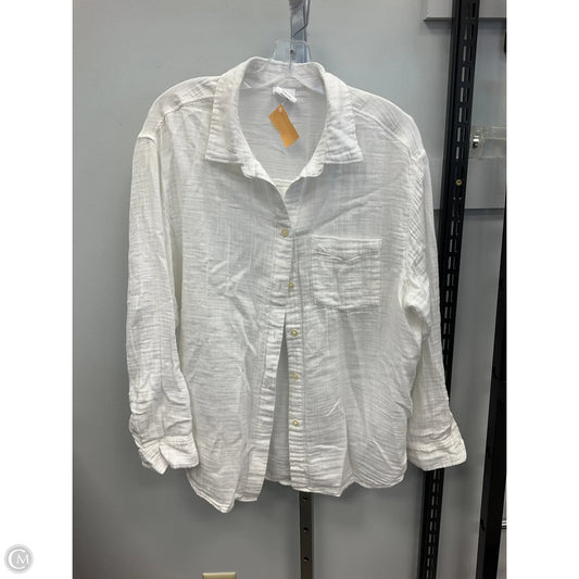 Top Long Sleeve By Gap In White