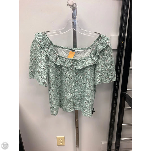 Top Short Sleeve By Ann Taylor In Floral Print, Size: S