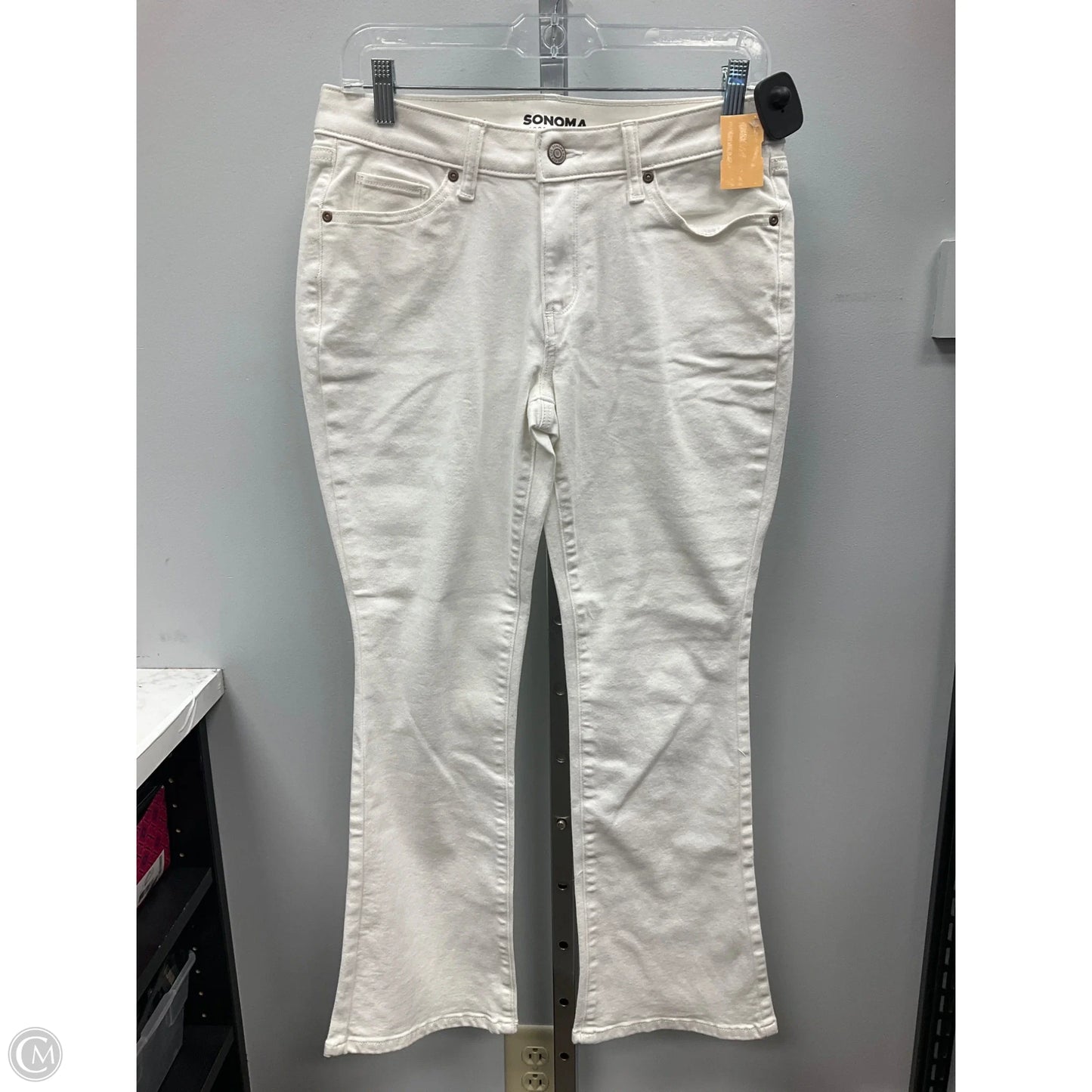 Jeans Flared By Sonoma In Ivory, Size: 6p