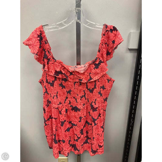 Top Sleeveless By Ingrid & Isabel In Floral Print, Size: Xl