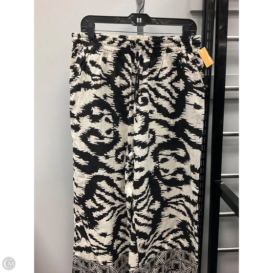 Pants Linen By Rachel Zoe In Black & Cream, Size: 1x