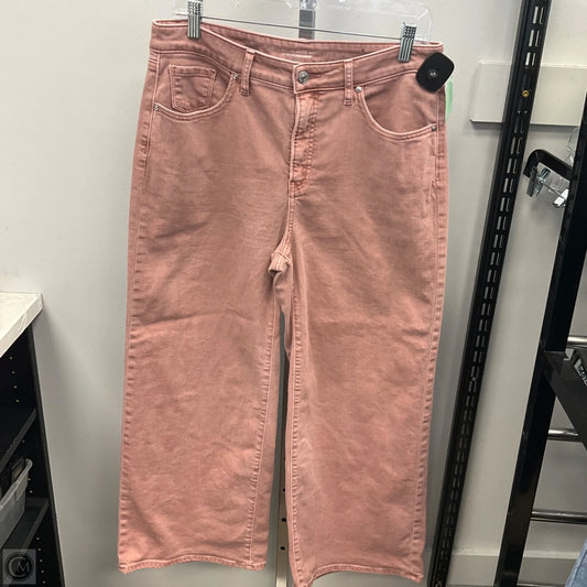 Jeans Wide Leg By Chicos In Pink, Size: 12p