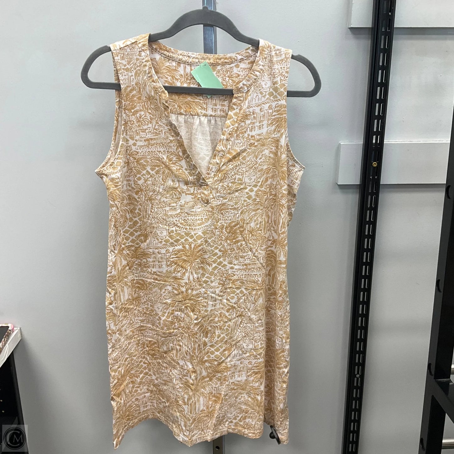 Dress Designer By Lilly Pulitzer In Tan & White, Size: Mp