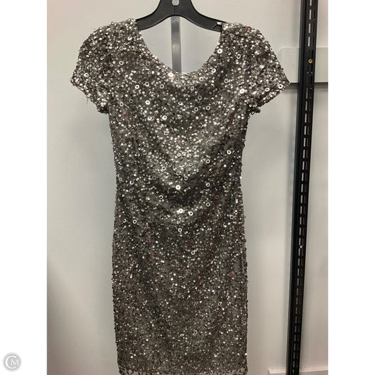 Dress Party Short By Adrianna Papell In Silver, Size: 2