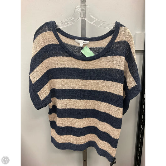 Top Short Sleeve By Wdny In Blue & Tan, Size: Xl