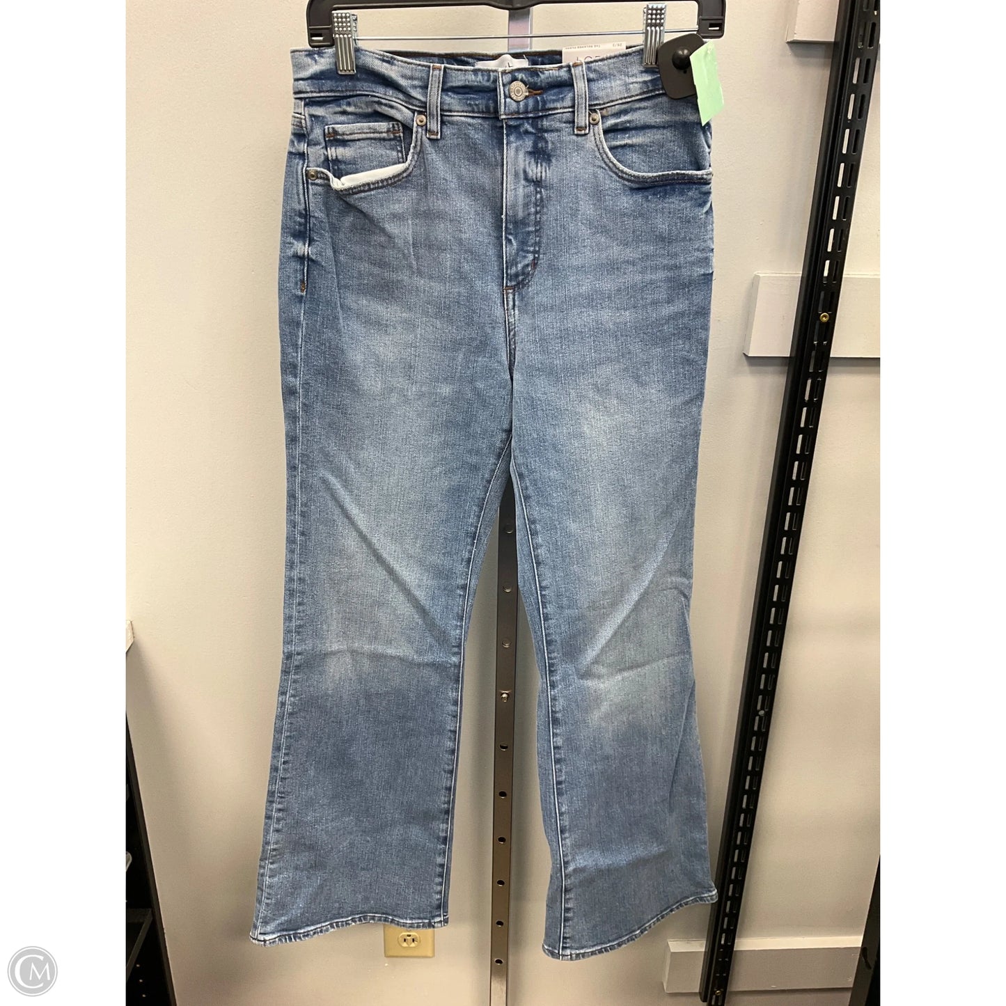 Jeans Flared By Loft In Blue Denim, Size: 2