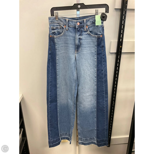 Jeans Wide Leg By Gap In Blue Denim, Size: 0
