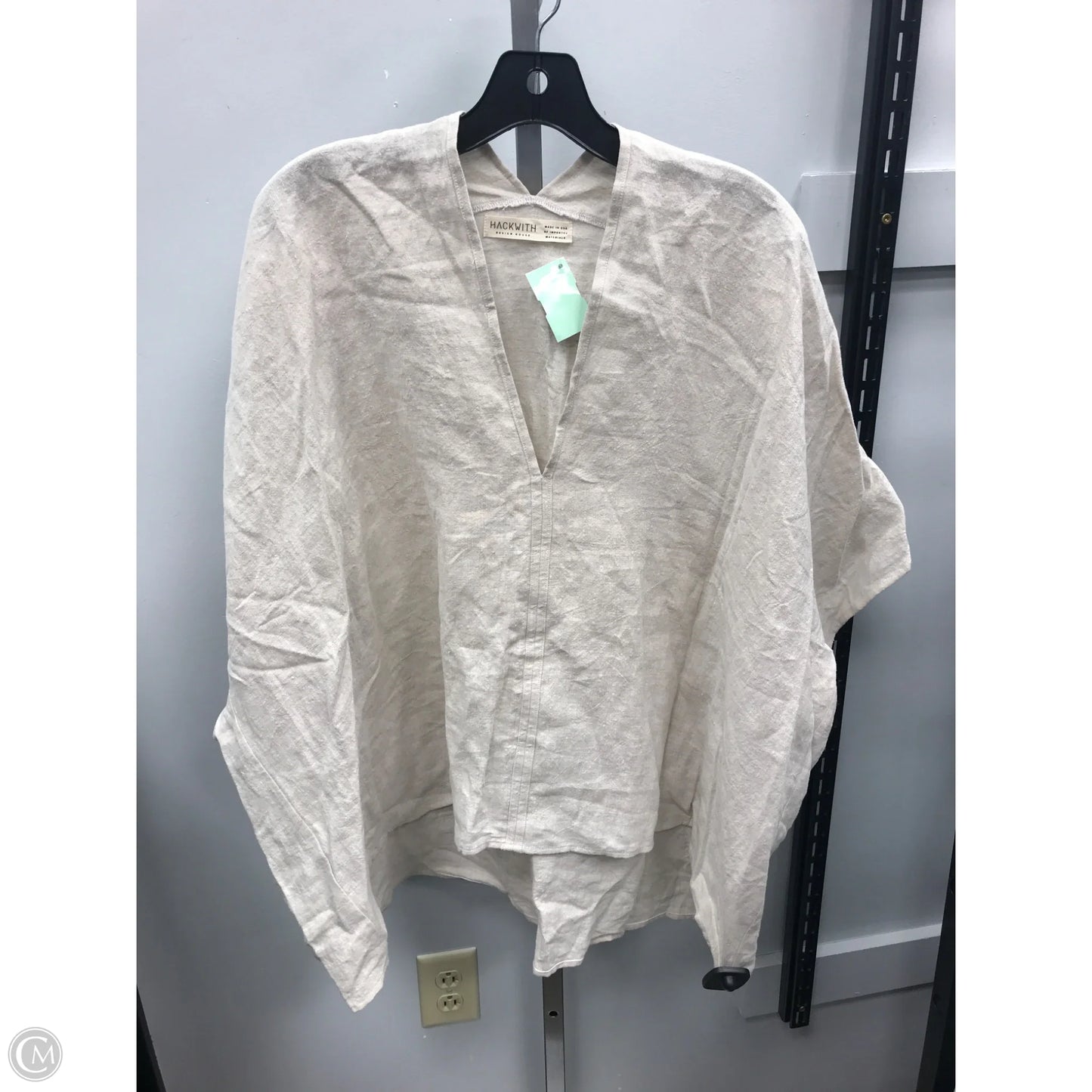 Top Short Sleeve By Cmc In Beige, Size: 3x