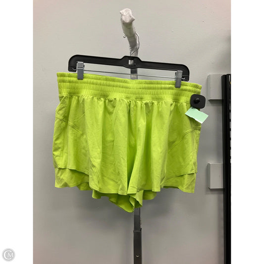 Athletic Shorts By Lululemon In Green, Size: Xl