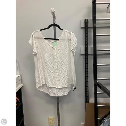 Top Short Sleeve By Jane And Delancey In White, Size: M