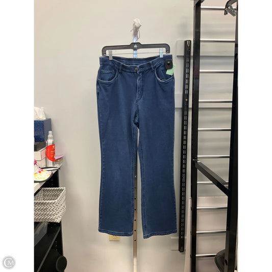 Jeans Flared By D&co. In Blue Denim, Size: 12