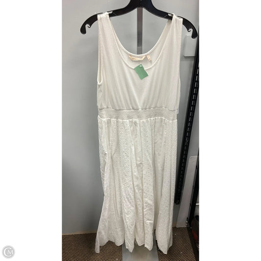Dress Casual Maxi By Soft Surroundings In White, Size: L