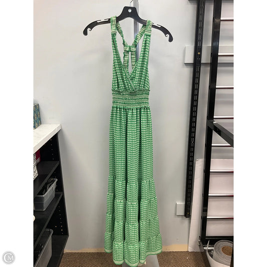 Dress Casual Maxi By Max Studio In Green & White, Size: S