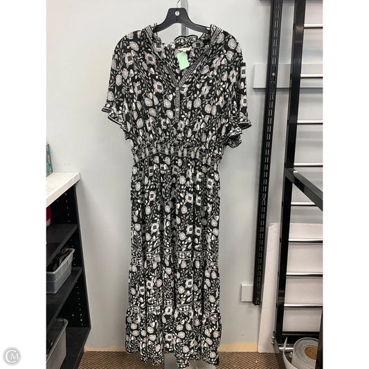 Dress Casual Maxi By Max Studio In Black & White, Size: 1x