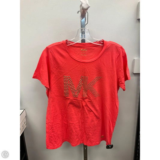 Top Short Sleeve By Michael By Michael Kors In Coral, Size: M
