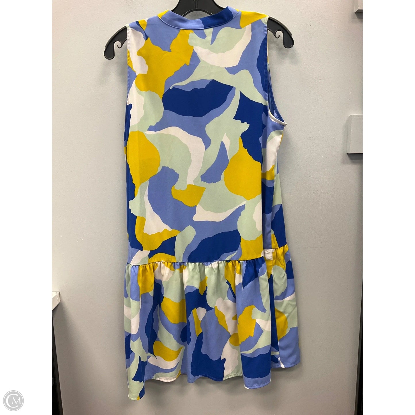Dress Casual Short By Nine West Apparel In Blue & Yellow, Size: M