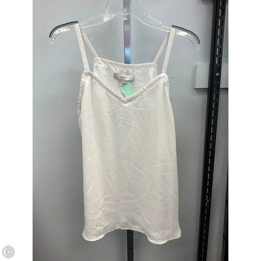 Top Sleeveless By Loft In Cream, Size: S