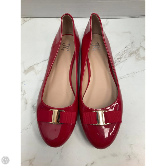 Shoes Flats By Clothes Mentor In Red, Size: 10