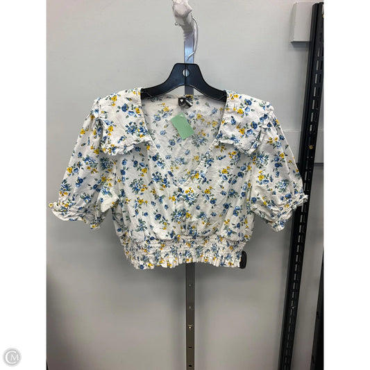 Top Short Sleeve By Clothes Mentor In Floral Print, Size: L