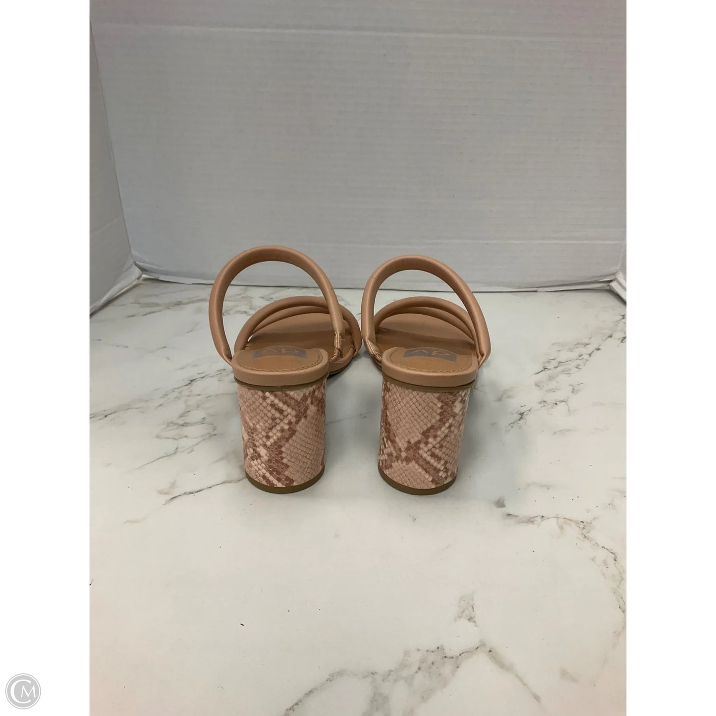 Sandals Heels Block By Dolce Vita In Tan, Size: 7