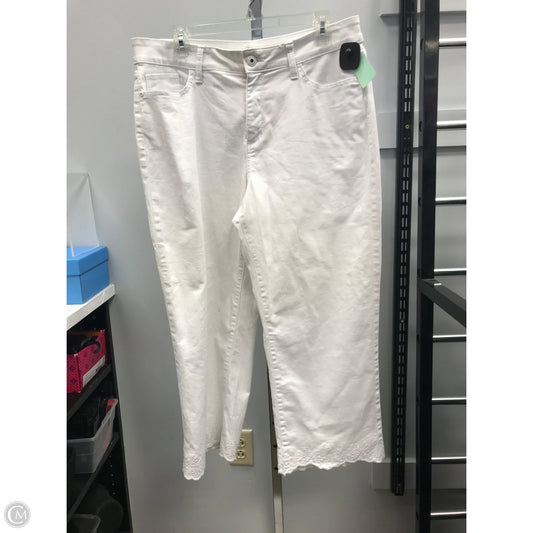 Jeans Cropped By St Johns Bay In White, Size: 14