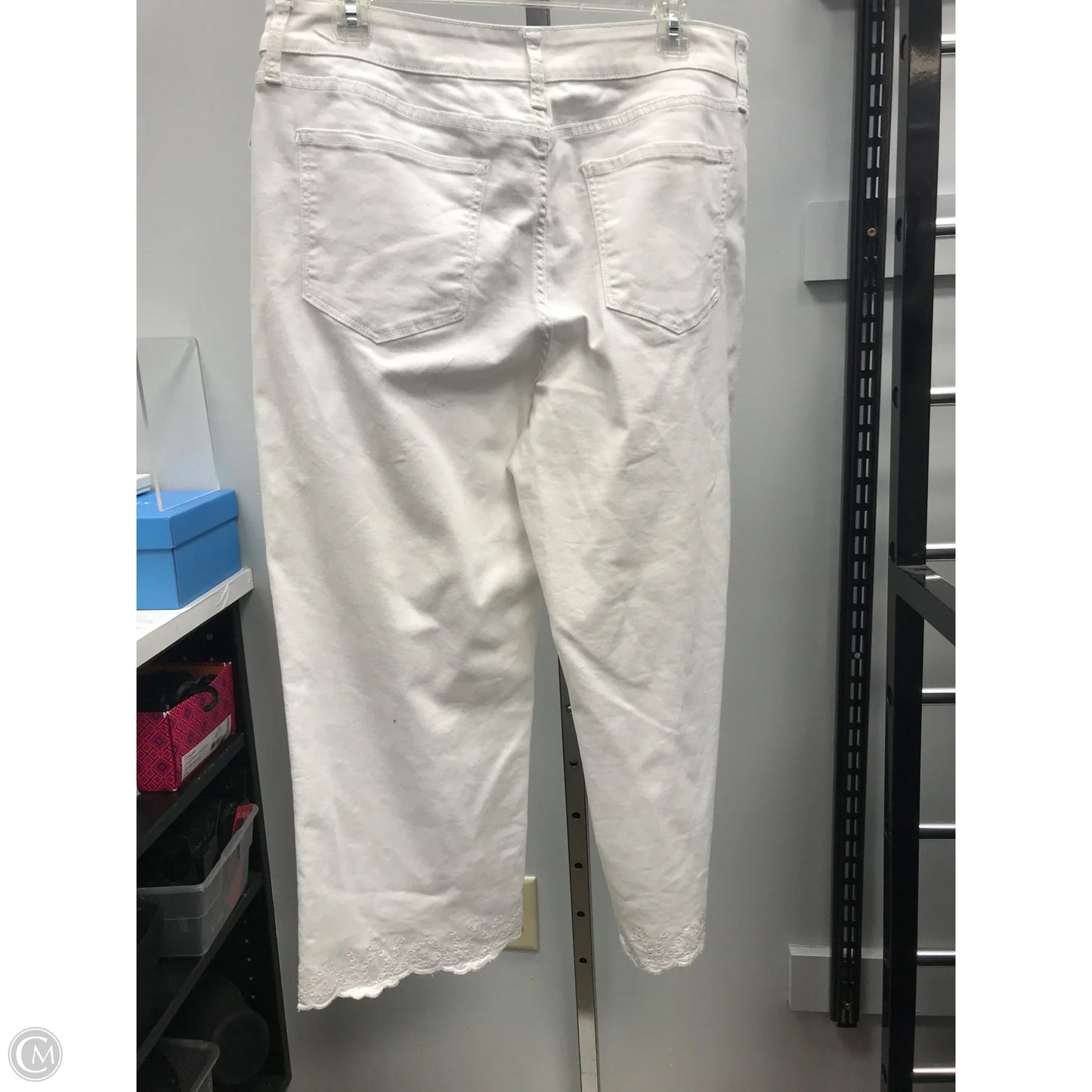 Jeans Cropped By St Johns Bay In White, Size: 14