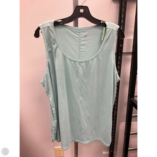 Top Sleeveless By Ideology In Aqua, Size: 2x