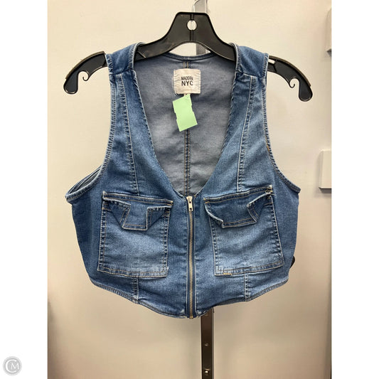 Top Sleeveless By Madden Nyc In Blue Denim, Size: L
