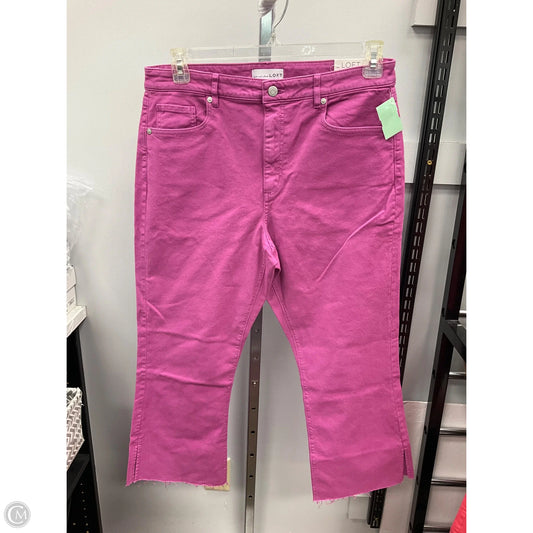 Jeans Cropped By Loft In Pink, Size: 12