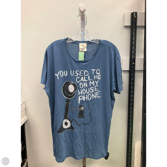 Top Short Sleeve Basic By Clothes Mentor In Blue, Size: Xl