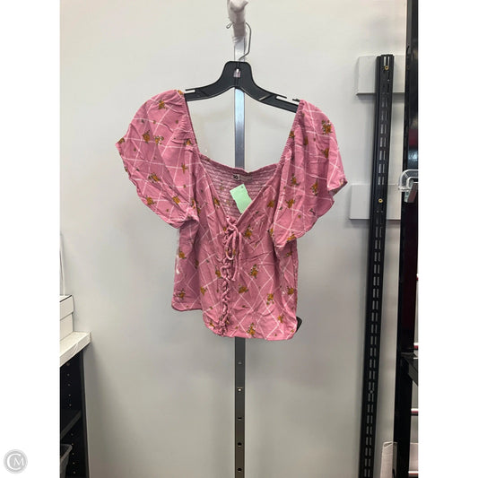 Top Short Sleeve By So In Pink, Size: L