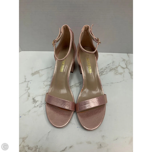Shoes Heels Block By Dream Pairs In Pink, Size: 7