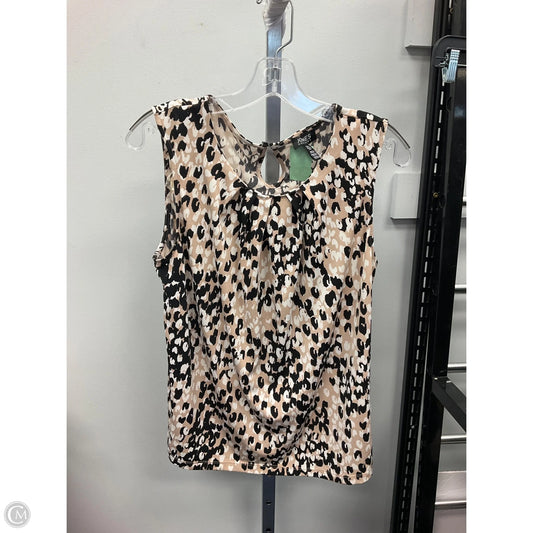 Top Sleeveless By Jones New York In Black & Tan, Size: M