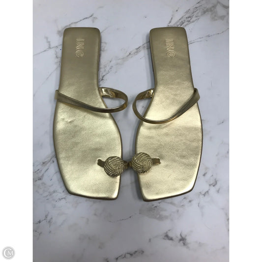 Sandals Flats By Inc In Gold, Size: 11
