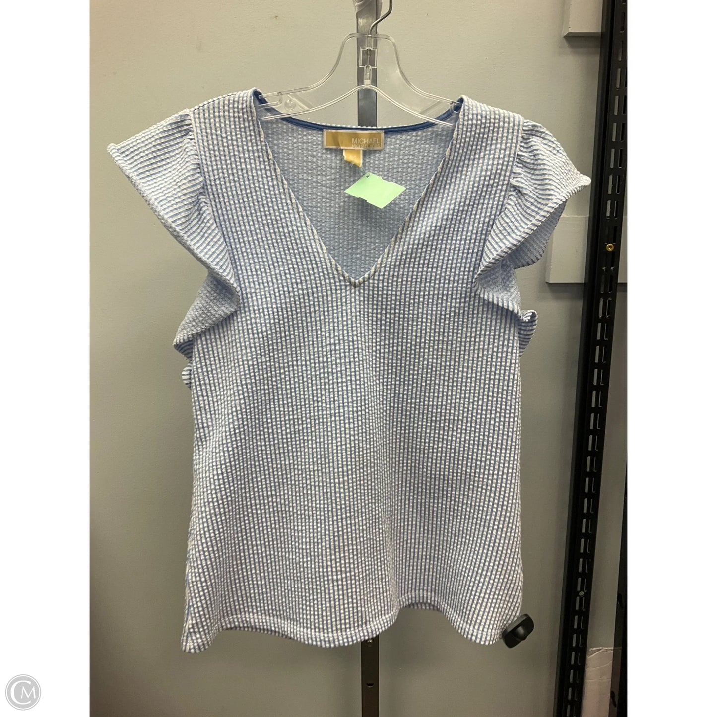 Top Sleeveless Designer By Michael Kors In Striped Pattern, Size: S