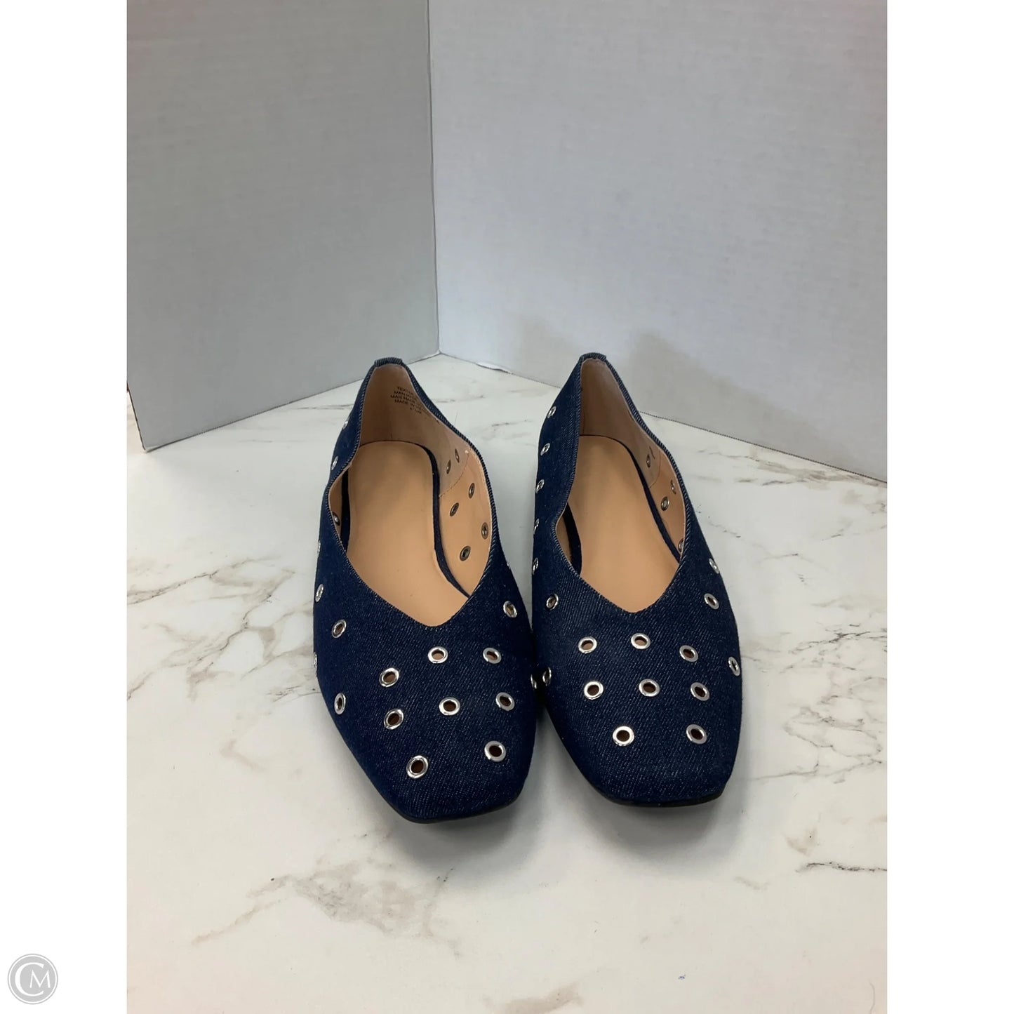 Shoes Flats By Loft In Blue Denim, Size: 8.5