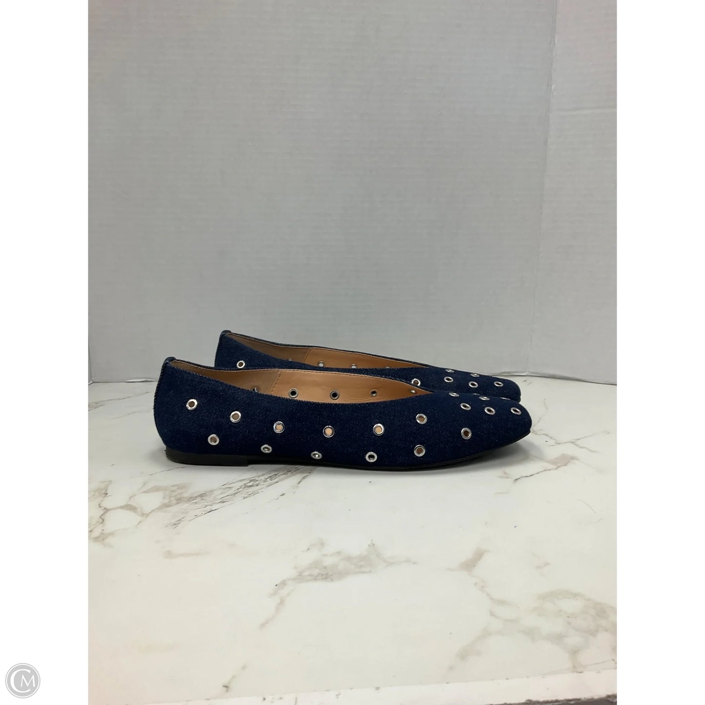 Shoes Flats By Loft In Blue Denim, Size: 8.5