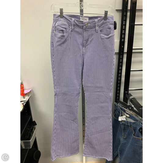 Jeans Flared By Frame In Striped Pattern, Size: 6