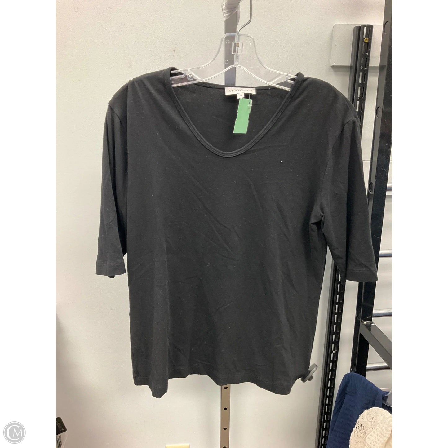 Top Short Sleeve By Cmc In Black, Size: M