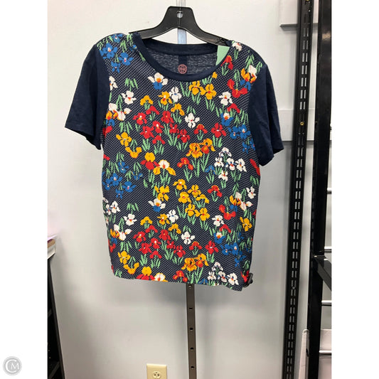 Top Short Sleeve Designer By Tory Burch In Floral Print, Size: M