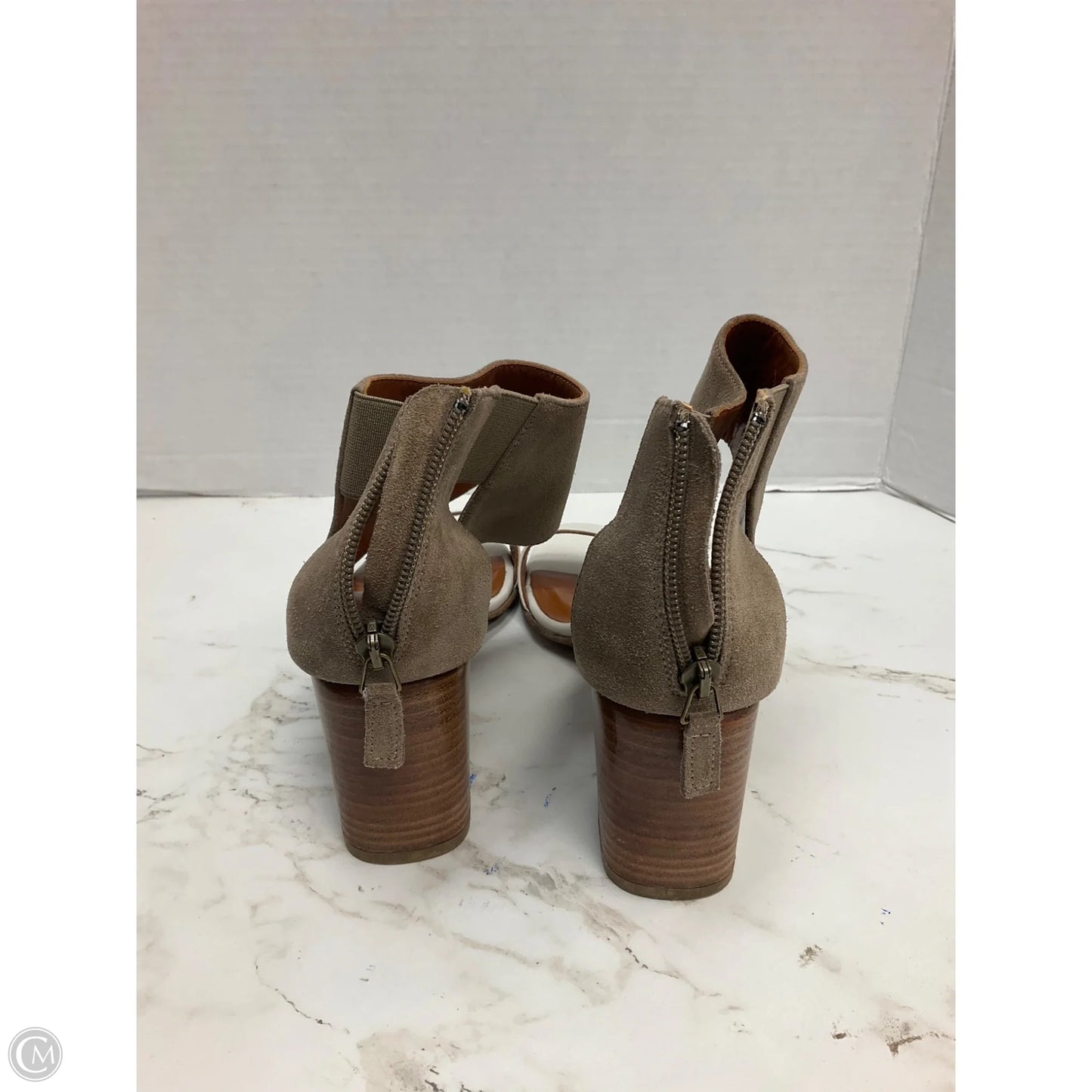 Shoes Heels Block By Aquatalia In Brown & White, Size: 10.5
